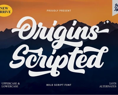 Origins Scripted font