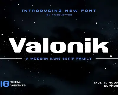 Valonik Personal Use font