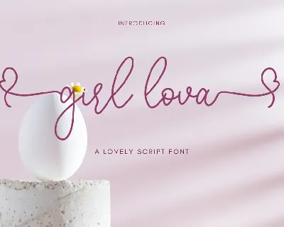 Girl lova font