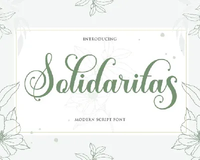 Solidaritas Script font