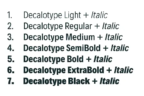 Decalotype Typeface font