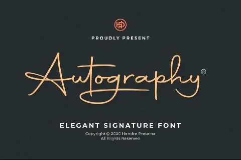 Autography Signature font