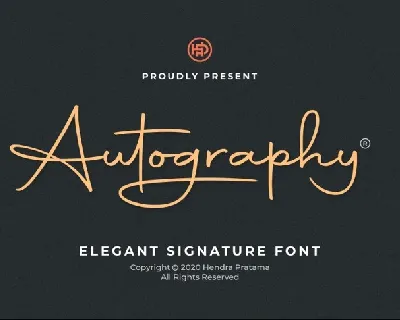 Autography Signature font