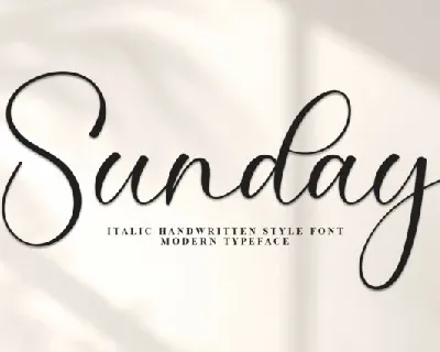 Sunday Script font