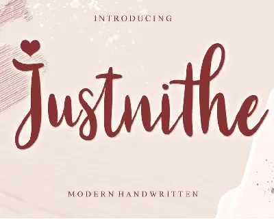Justnithe - Personal Use font