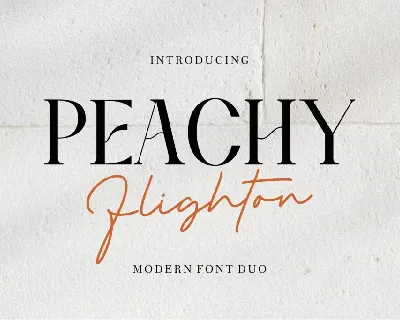 Peachy Flightone Demo font