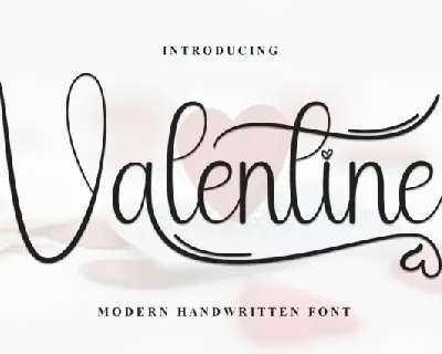 Valentine Calligraphy Typeface font