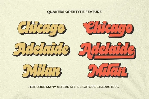 Quakers Demo font