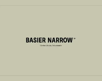 Basier Narrow font