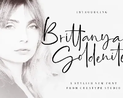 Brittanya Goldenite Script font