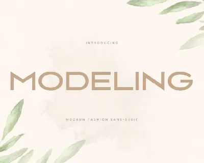 Modeling font