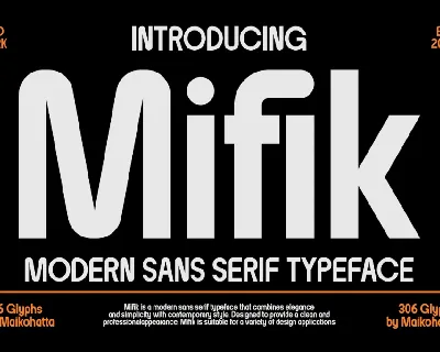 Mifik font