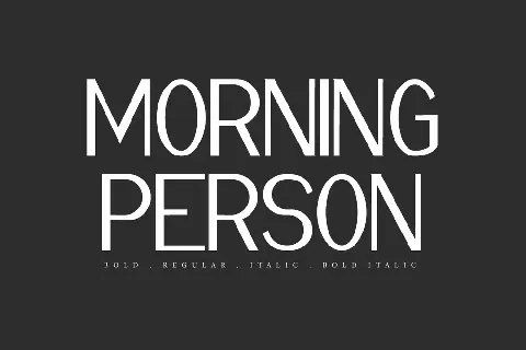 Morning Person Demo font