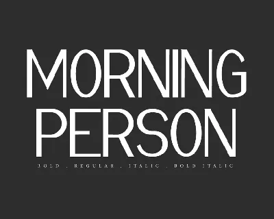 Morning Person Demo font