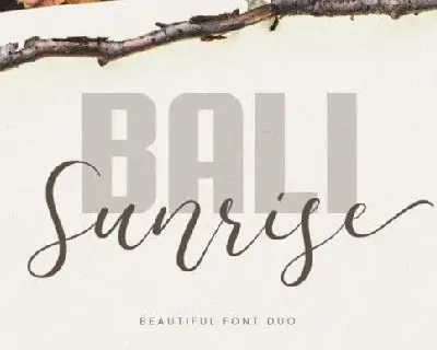 Bali Sunrise Calligraphy font
