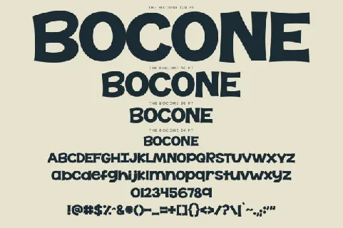 The Bocone font