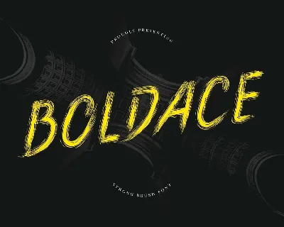 Boldace Strong Brush font