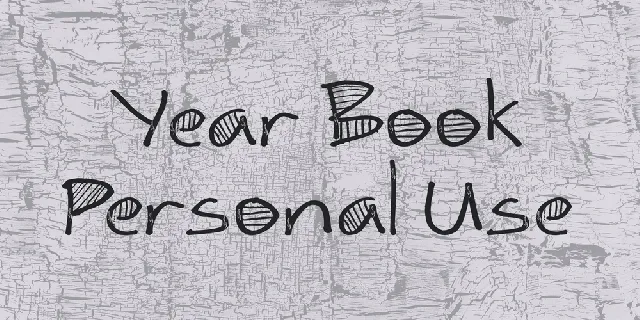 Year Book Personal Use font