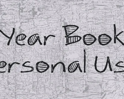Year Book Personal Use font