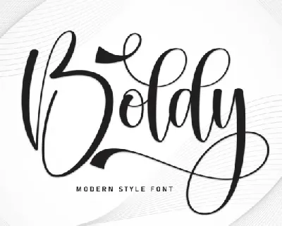 Boldy Calligraphy font