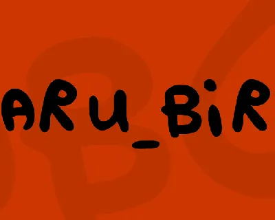HARU_BIRU font