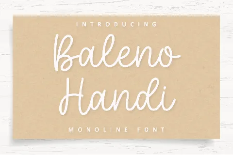 Baleno Handi font