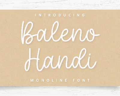 Baleno Handi font