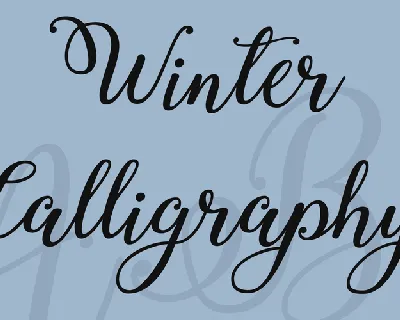 Winter Calligraphy font