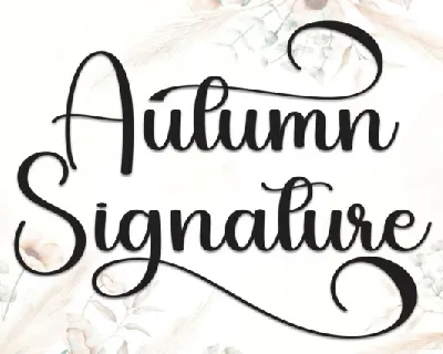 Autumn Signature font