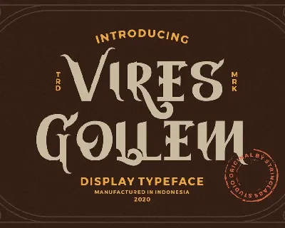 Vires Gollem Display Typeface font