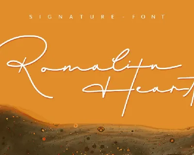 Romalin Heart Signature font