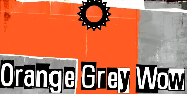 Orange Grey Wow font