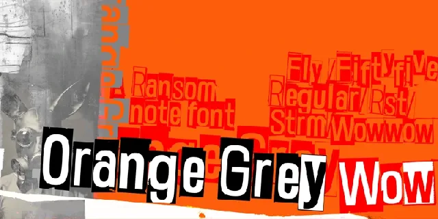 Orange Grey Wow font
