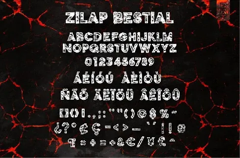 Zilap Bestial font