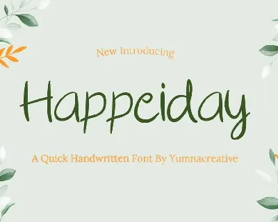 Happeiday font