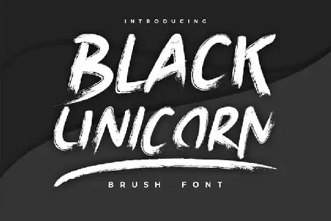 Black Unicorn Brush font