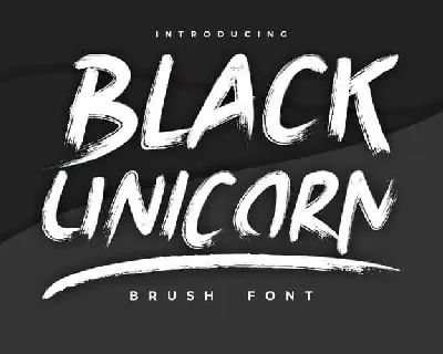 Black Unicorn Brush font
