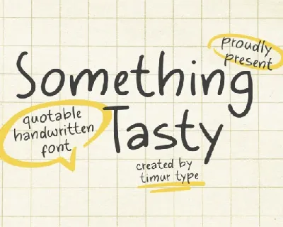 Something Tasty font