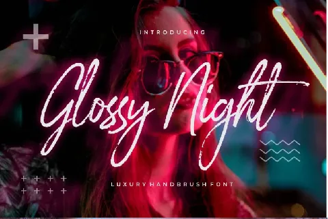 Glossy Night – Handbrush font