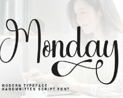 Monday Calligraphy Typeface font