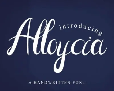 Alloycia Script font