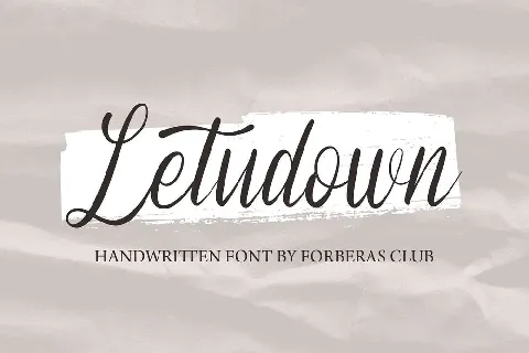 Letudown font