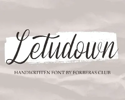 Letudown font