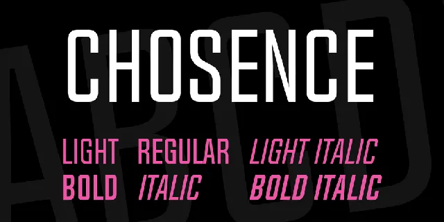 Chosence font