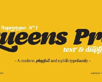 Queens Pro Family font