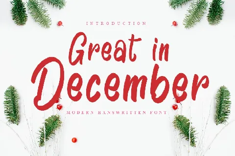 Great in December font