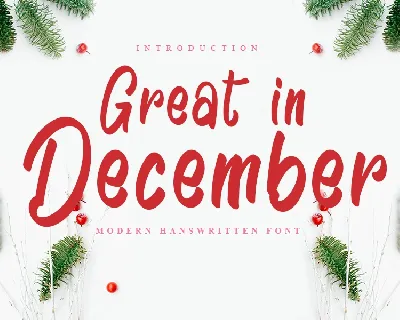 Great in December font