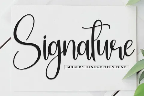 Signature Calligraphy Typeface font