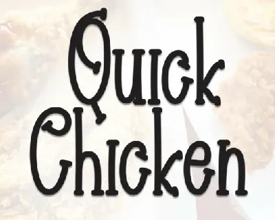 Quick Chiken Display font