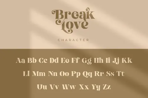 Break Love font